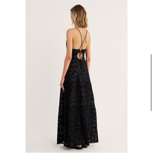 Rumer The Label Giselle Halter Maxi Dress Black - Picture 2 of 6